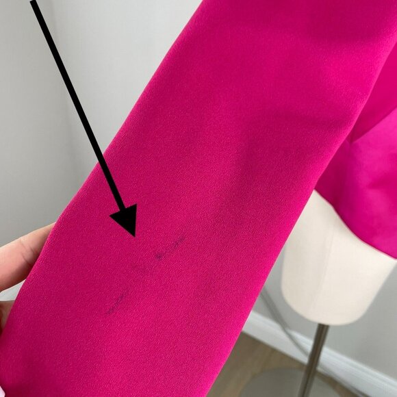 Aryn K. Womens Size Small Fuchsia Blazer Hook Closure Jacket Sexy - Picture 6 of 13
